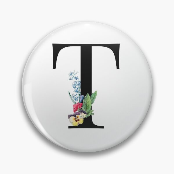 Item preview, Split Floral Letter Monogram | Personalized Flower Letter T designed and sold by BeeMeCreative.