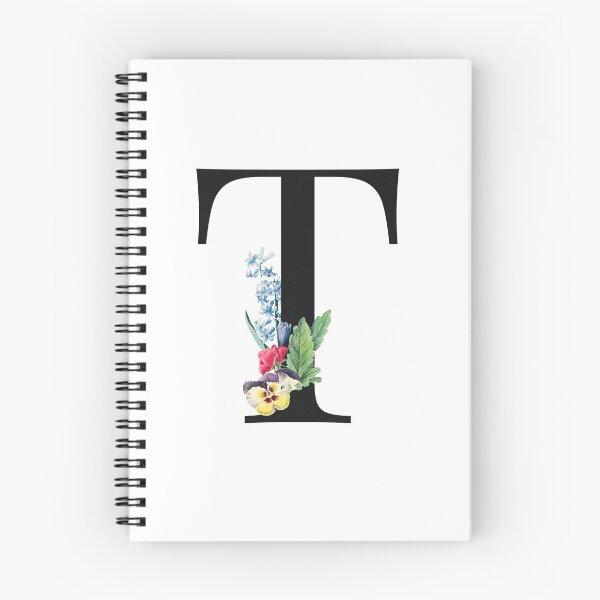 Item preview, Split Floral Letter Monogram | Personalized Flower Letter T designed and sold by BeeMeCreative.