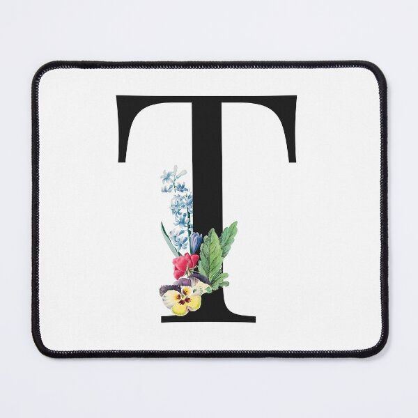 Item preview, Split Floral Letter Monogram | Personalized Flower Letter T designed and sold by BeeMeCreative.