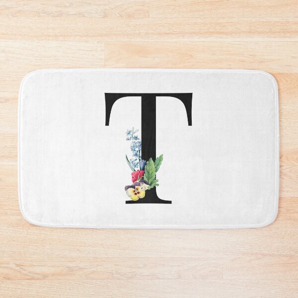 Item preview, Split Floral Letter Monogram | Personalized Flower Letter T designed and sold by BeeMeCreative.