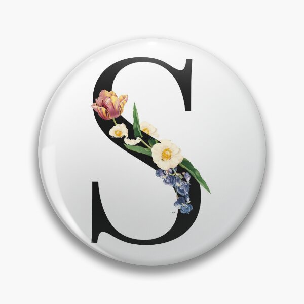 Item preview, Split Floral Letter Monogram | Personalized Flower Letter S designed and sold by BeeMeCreative.