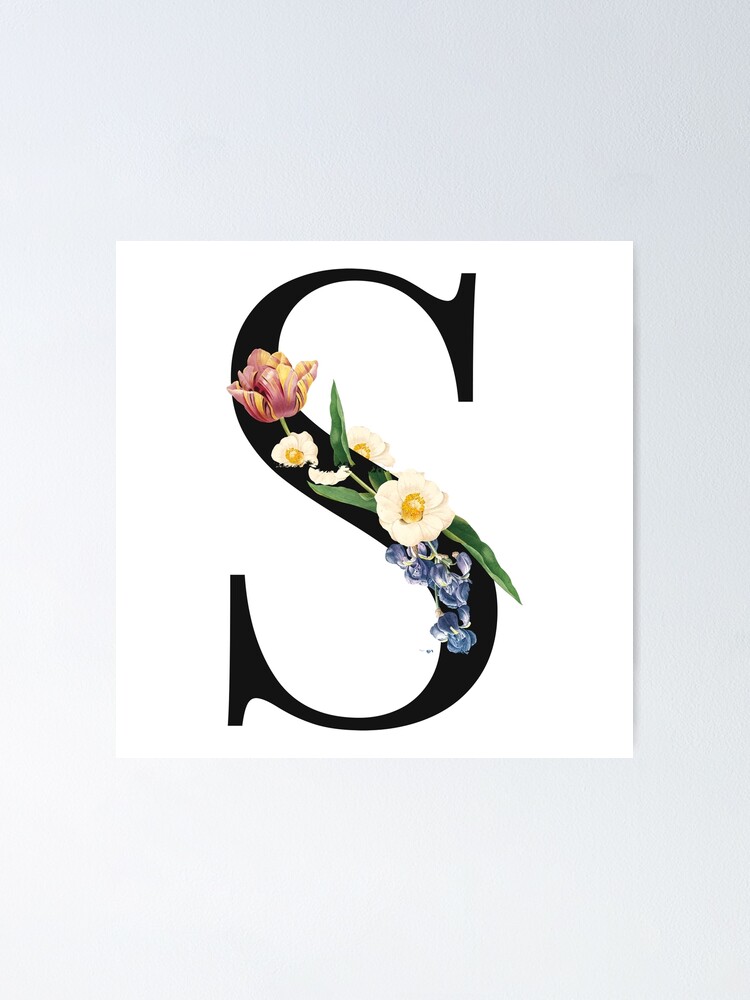 Split Floral Letter Monogram, Personalized Flower Letter L Classic  T-Shirt for Sale by BeeMeCreative