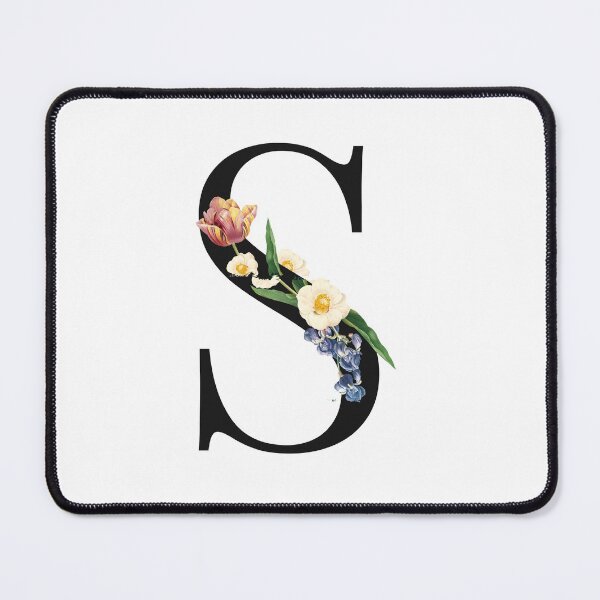 Item preview, Split Floral Letter Monogram | Personalized Flower Letter S designed and sold by BeeMeCreative.