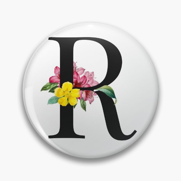 Item preview, Split Floral Letter Monogram | Personalized Flower Letter R designed and sold by BeeMeCreative.