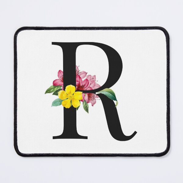Item preview, Split Floral Letter Monogram | Personalized Flower Letter R designed and sold by BeeMeCreative.