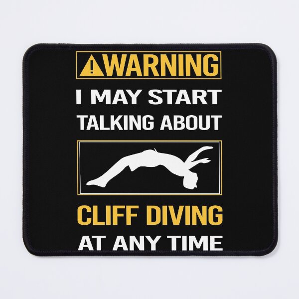 Item preview, Funny Warning Cliff Diving designed and sold by ArydeaNoriega.