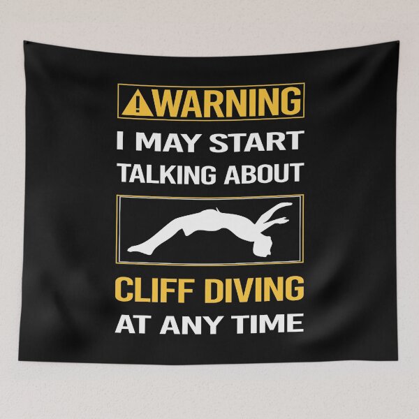 Item preview, Funny Warning Cliff Diving designed and sold by ArydeaNoriega.