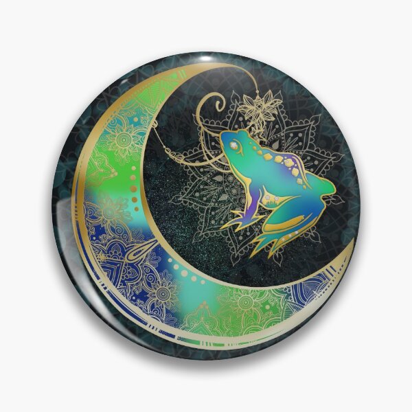 Item preview, Frog Mandala Moon Art designed and sold by RoslynArt.