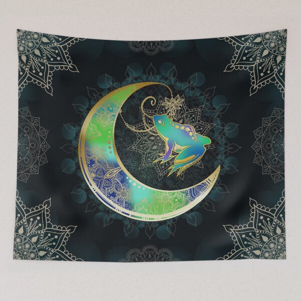 Item preview, Frog Mandala Moon Art designed and sold by RoslynArt.