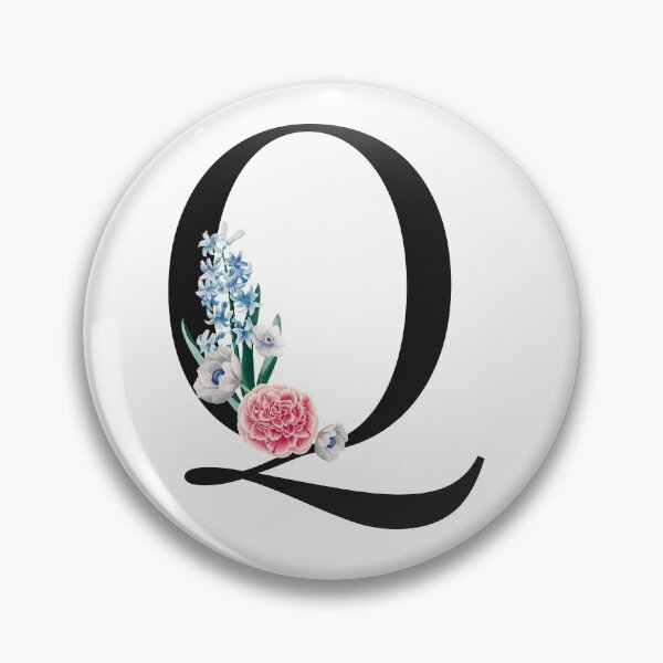 Item preview, Split Floral Letter Monogram | Personalized Flower Letter Q designed and sold by BeeMeCreative.