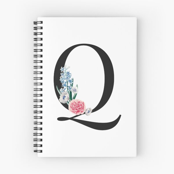 Item preview, Split Floral Letter Monogram | Personalized Flower Letter Q designed and sold by BeeMeCreative.