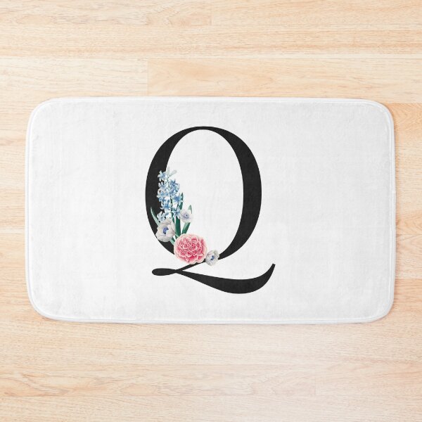Item preview, Split Floral Letter Monogram | Personalized Flower Letter Q designed and sold by BeeMeCreative.