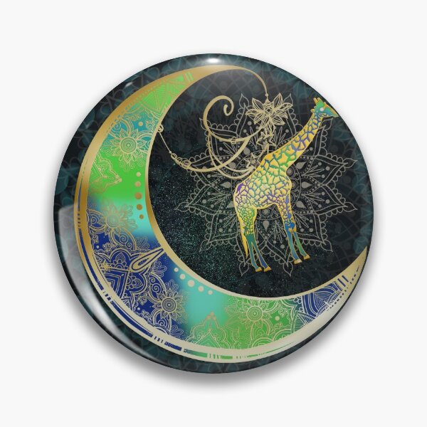 Item preview, Giraffe Mandala Moon Art designed and sold by RoslynArt.