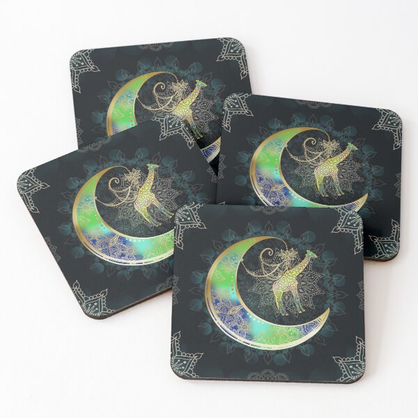Item preview, Giraffe Mandala Moon Art designed and sold by RoslynArt.