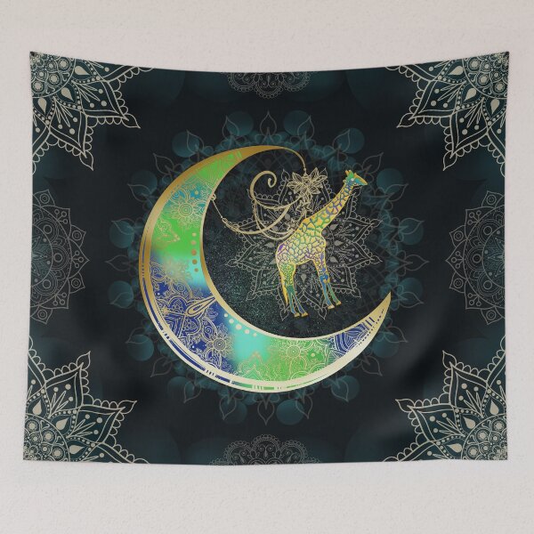 Item preview, Giraffe Mandala Moon Art designed and sold by RoslynArt.