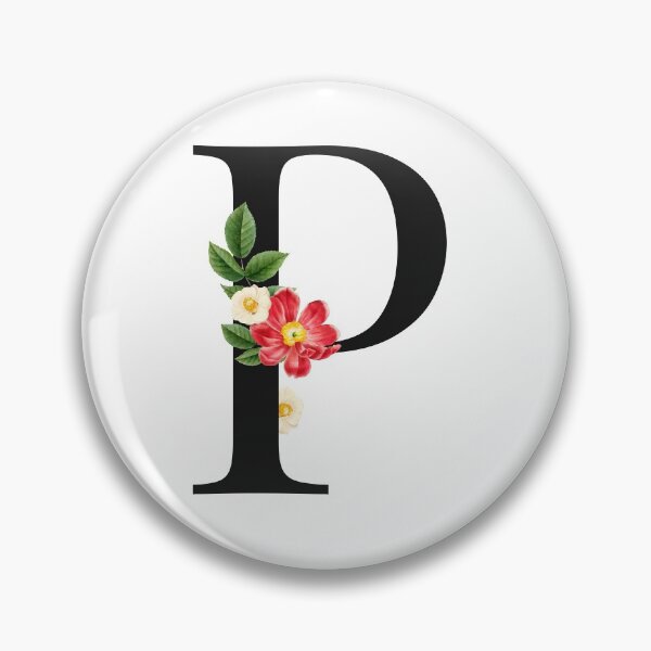 Item preview, Split Floral Letter Monogram | Personalized Flower Letter P designed and sold by BeeMeCreative.