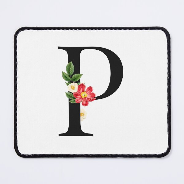 Item preview, Split Floral Letter Monogram | Personalized Flower Letter P designed and sold by BeeMeCreative.