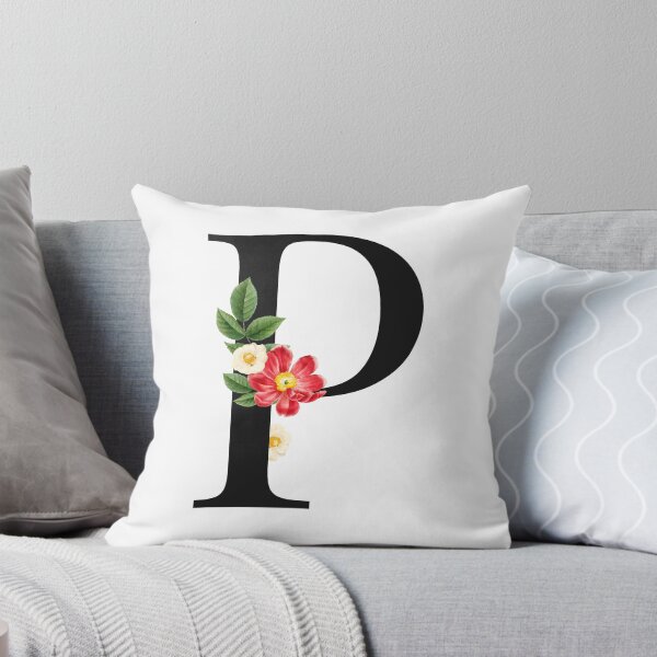 Item preview, Split Floral Letter Monogram | Personalized Flower Letter P designed and sold by BeeMeCreative.