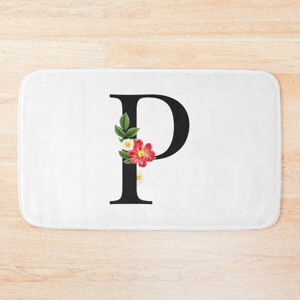 Item preview, Split Floral Letter Monogram | Personalized Flower Letter P designed and sold by BeeMeCreative.