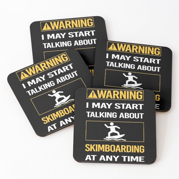 Item preview, Funny Warning Skimboarding Skimboard Skimboarder Skimming designed and sold by FulviaContreras.