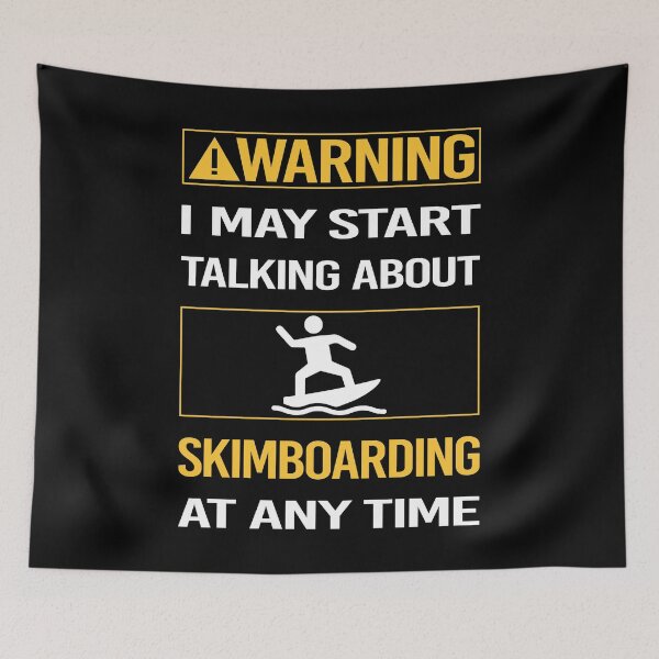 Item preview, Funny Warning Skimboarding Skimboard Skimboarder Skimming designed and sold by FulviaContreras.