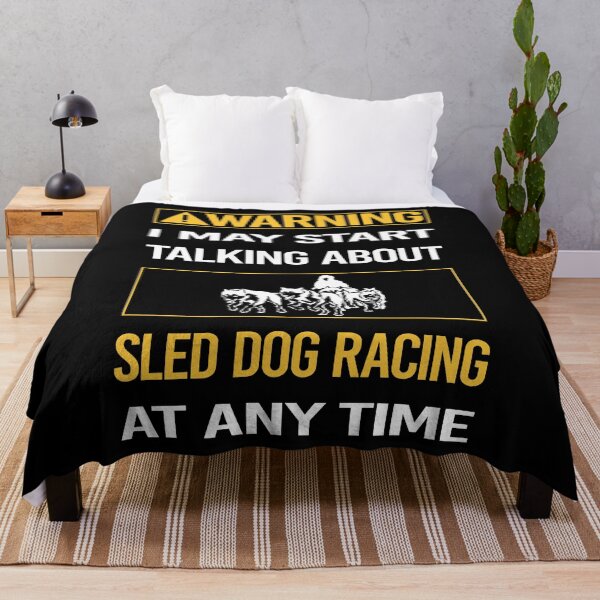 Item preview, Funny Warning Sled Dog Racing Dogsled designed and sold by FulviaContreras.