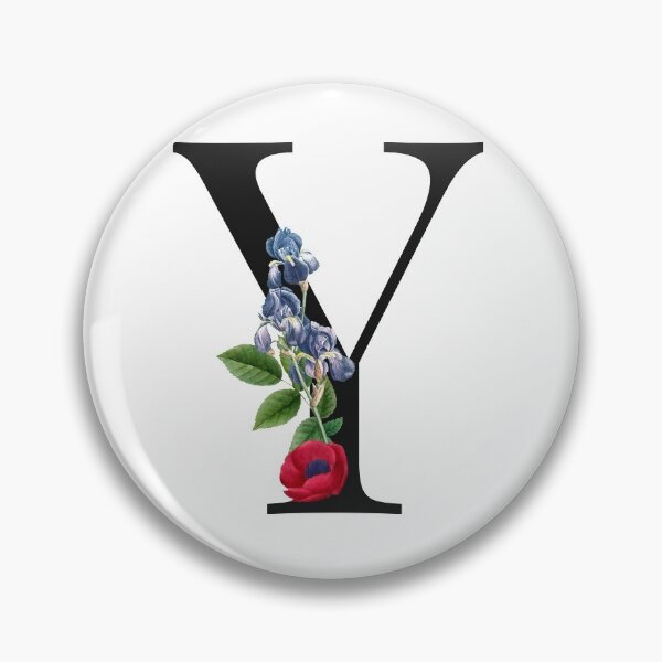Item preview, Split Floral Letter Monogram | Personalized Flower Letter Y designed and sold by BeeMeCreative.
