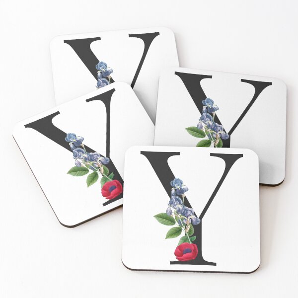 Item preview, Split Floral Letter Monogram | Personalized Flower Letter Y designed and sold by BeeMeCreative.
