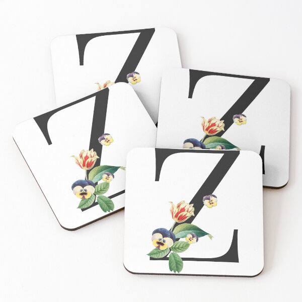 Item preview, Split Floral Letter Monogram | Personalized Flower Letter Z designed and sold by BeeMeCreative.
