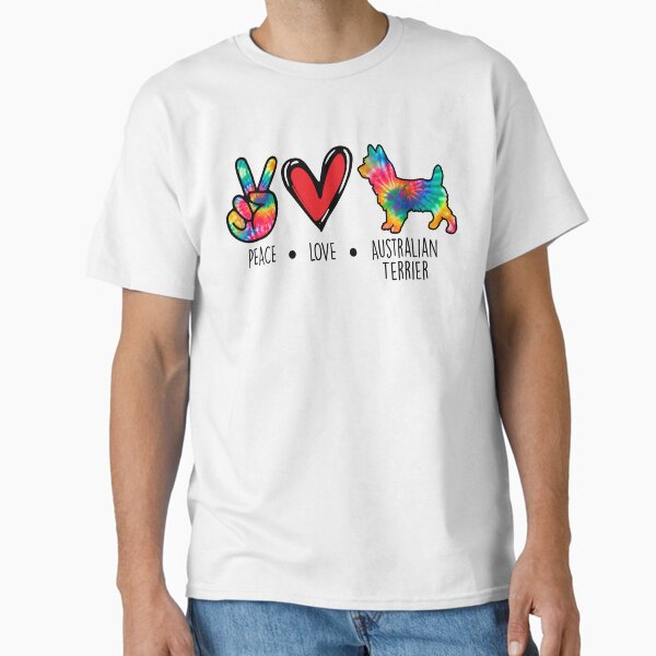 Item preview, Australian Terrier dog Tie Dye Peace Love Dog Mom  designed and sold by rafaeltto.