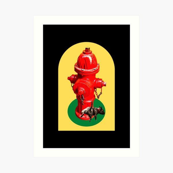 "Puppy Dog Peeing On Fire Hydrant" Art Print for Sale by CBCreations73 Redbubble