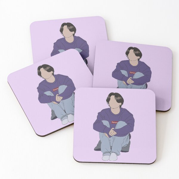 Item preview, Jeon Jungkook silhouette illustration  designed and sold by K-ShopForever.