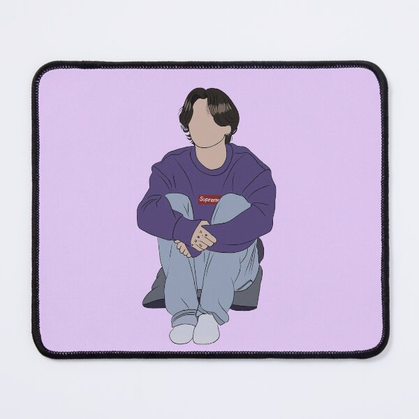 Item preview, Jeon Jungkook silhouette illustration  designed and sold by K-ShopForever.