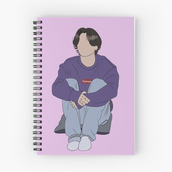 Item preview, Jeon Jungkook silhouette illustration  designed and sold by K-ShopForever.