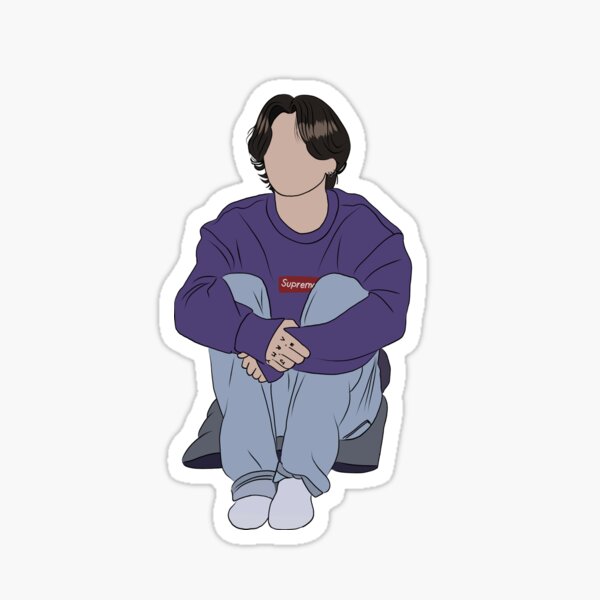 Artikel-Vorschau von Jeon Jungkook Silhouette Abbildung, designt und verkauft von K-ShopForever.