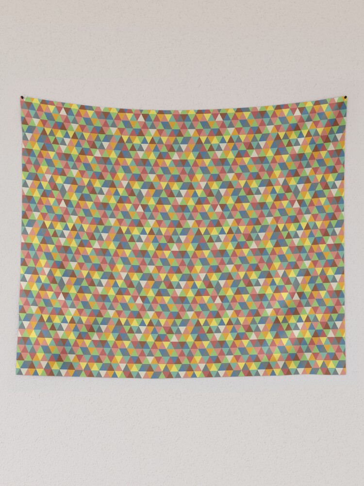 Thumbnail 2 of 3, Tapestry, Hippy triangles designed and sold by GreenNote.