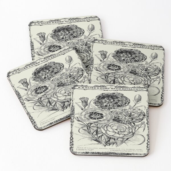 Item preview, Spring Catalogue Dianthus Vintage Botanical Illustrations 1877 designed and sold by taiche.