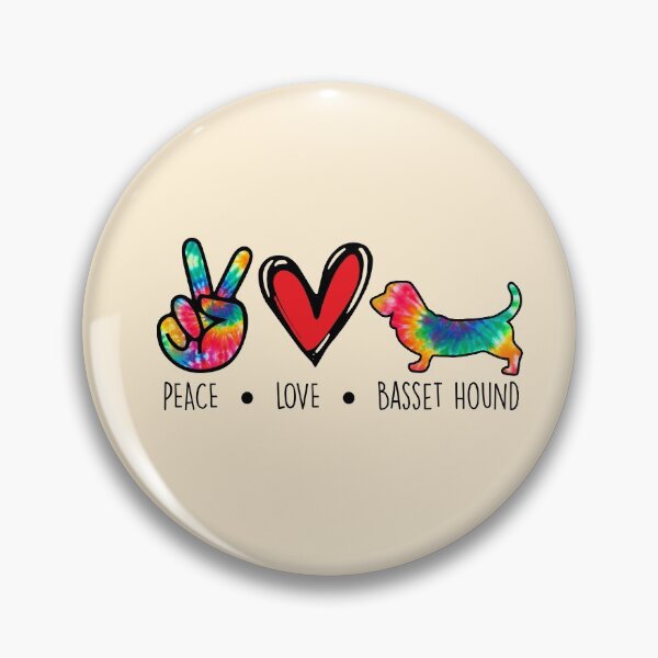 Item preview, Basset Hound dog Tie Dye Peace Love Dog Mom  designed and sold by rafaeltto.