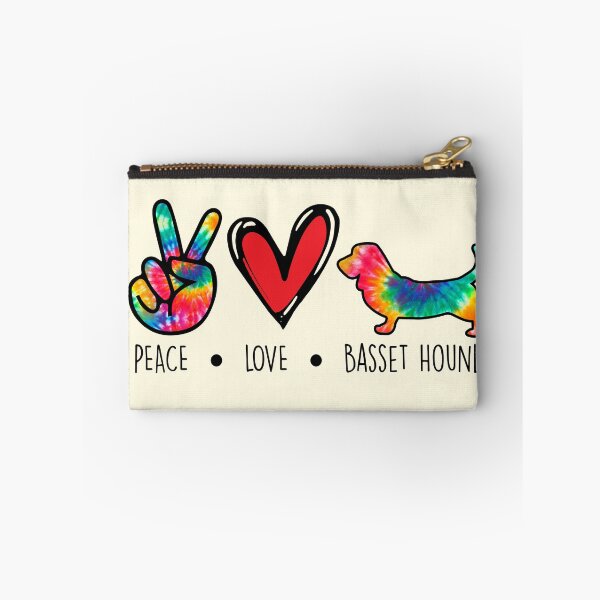 Item preview, Basset Hound dog Tie Dye Peace Love Dog Mom designed and sold by rafaeltto.