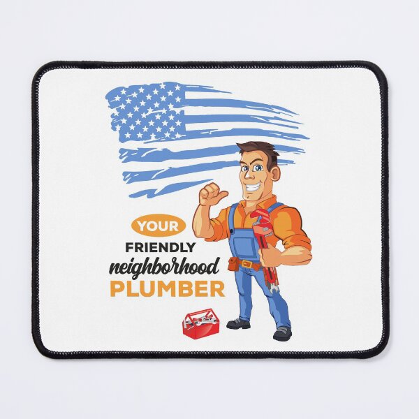 Item preview, Friendly Plumber USA American Flag - Blue&Orange - Dark designed and sold by epicmarketing.