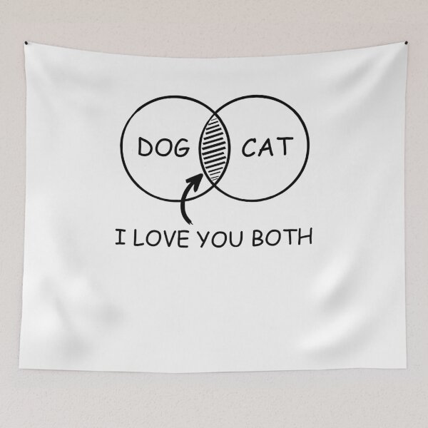 Item preview, I love you both Cat and Dog designed and sold by richardmatthew.