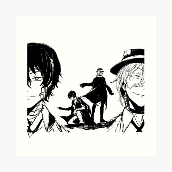 Perros callejeros Bungou Lámina artística
