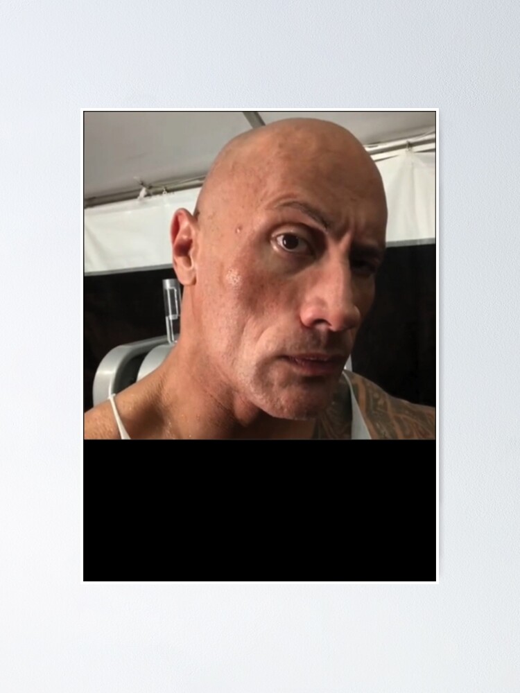 The Rock Eyebrow meme pumpkin face | Poster