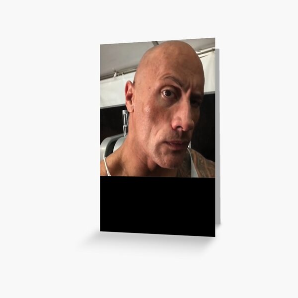 The rock eyebrow meme | Greeting Card