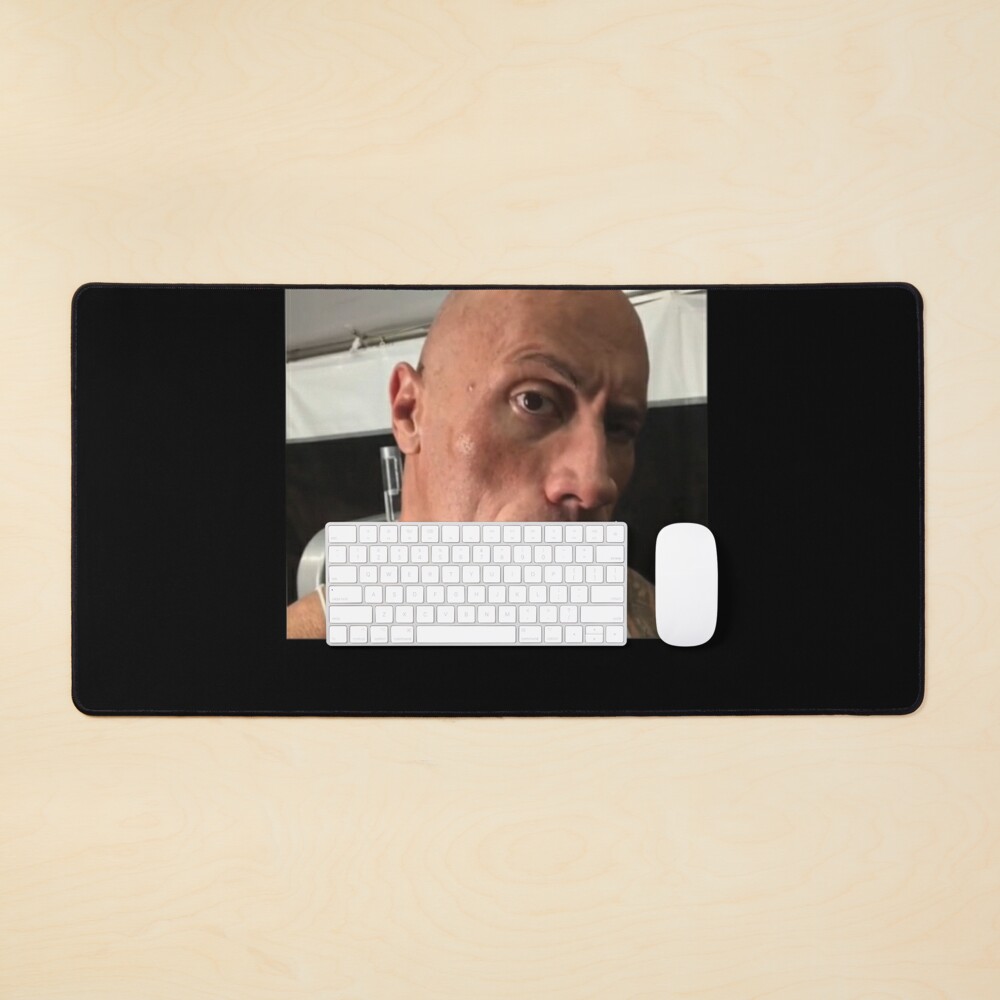 Dwayne The Rock Johnson eyebrow raise meme Mouse Pads sold by Barefoot  Praise, SKU 24433061