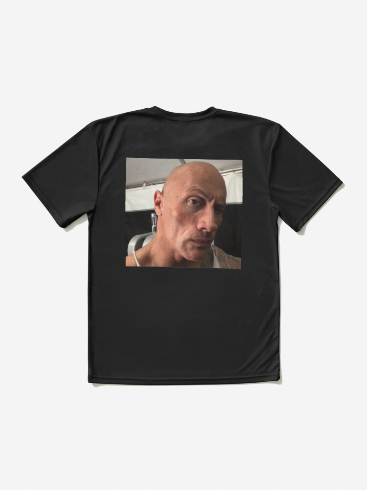 Dwayne The Rock Johnson Eyebrow Raise Black WWE T-shirt