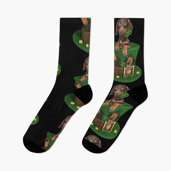 Item preview, Cute Dachshund In Pocket Saint Patricks Day Wiener Dog Irish Shamrock designed and sold by tuanitus.