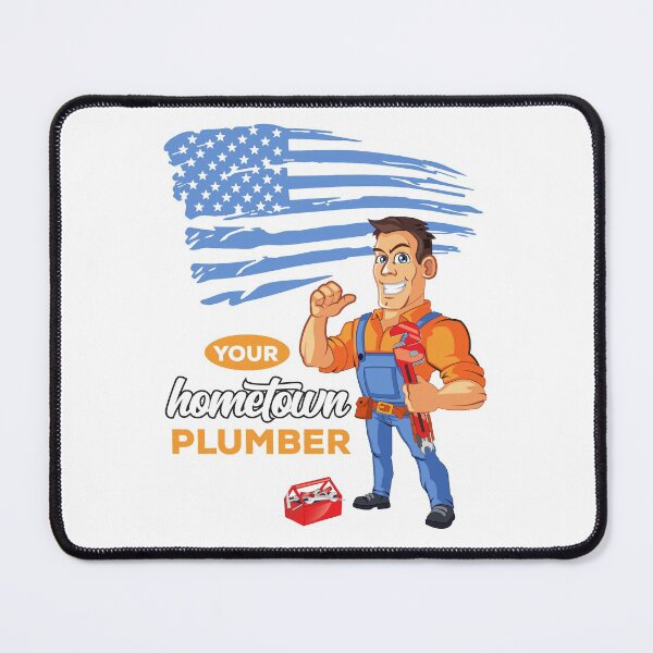 Item preview, Hometown Plumber USA American Flag - Blue&Orange - Light designed and sold by epicmarketing.