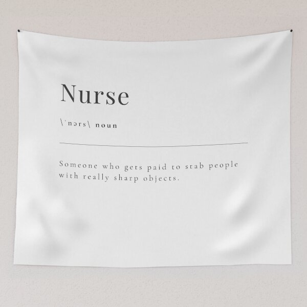 Item preview, Nurse - someone who gets PAID to STAB people with really sharp objects. designed and sold by rgsblo.