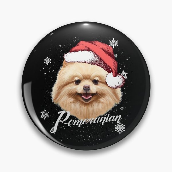 Item preview, Happy Dog Brown Pomeranian Christmas Santa Hat designed and sold by Barnissim.